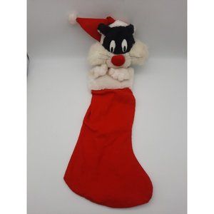 Vtg Looney Tunes Christmas Sylvester Cat Stocking Stuffed Plush 21" by Mithy